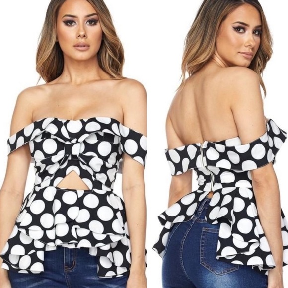New Banjul Off Shoulder Sweetheart Sexy Peplum Top